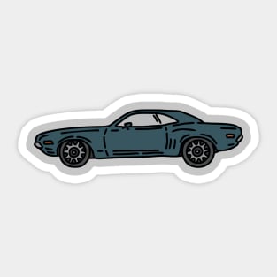 vintage muscle car illustration Sticker